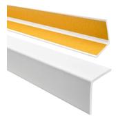 Cornière de protection d'angle adhésive en PVC souple blanc 27 x 27 mm, 180 cm