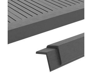 Cornière de terrasse en bois composite (WPC) 170 cm Gris - ESTINK
