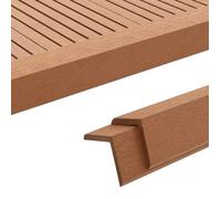 vidaXL Plinthes d'angle 5 pcs. WPC 170 cm brun clair
