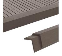 Cornière de terrasse WPC - VIDAXL - 170x4,5x4,5 cm - Marron foncé - Lot de 5 - Résistant aux intempéries