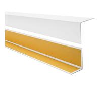 Cornière PVC Rigide Adhésive 40x40mm, Protection Angle Mur Anti-Choc, Blanc, 100 cm, QUEST