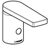 corps de raccord Geberit sans ouverture 242246001 pour mitigeur de température, HyTronic186