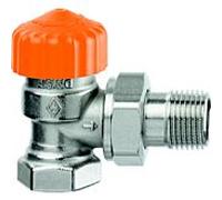 corps de vanne thermostatique Heimeier Eclipse 3461-01.000 Rp 3 / 8xR 3/8, d'angle, laiton nickelé, raccourci