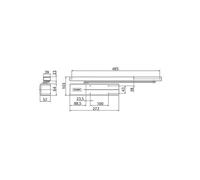 Corps pour ferme-porte à bras glissière - force 1 à 4 - DC 500 - blanc VACHETTE