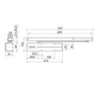 Corps pour ferme-porte à bras glissière - force 3 à 6 - DC700 - blanc VACHETTE