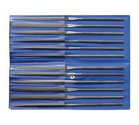 CORRADI Assortiment de limes aiguille, 12 pièces, taille suisse 2, 160 mm, 12314084 - pour l’usinage précis de finesse moyenne des surfaces, ouvertures, géométries, profilés et rayons très petits