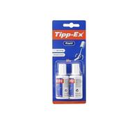Correcteur liquide - TIPP EX - Rapid - Pack de 2 - 20 ml - Fort pouvoir couvrant - Séchage rapide - Blanc - Ambidextre