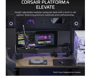 CORSAIR Gaming Tisch 4 Wood, einstellbare Höhe,inkl.TFT-Ar