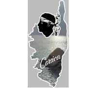 Corsica la plage d'argent - 10x4,5cm - Sticker/autocollant / Cat. Stickers - Lettres adhesives