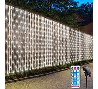 CORST Filet de Noël en maille à énergie solaire 3.6X1.5M 200LEDs Pour intérieur, arbre, chambre, jardin, décoration de Noël
