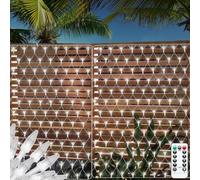 CORST Filet Lumineux LED Extérieur 1.5 x 1.5 m, 100 LED Guirlande Lumineuse Filet à Piles avec Télécommande et Minuterie, 8 Modes d'Éclairage, IP44 pour Jardin, Balcon, Haie,Mariage(blanc)