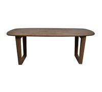 CORTE-Table à manger 8 personnes 200 cm en bois massif brossé