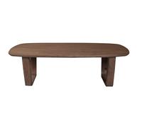 Corte-table basse en bois massif brossé brun