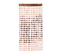 Cortina métallisée rose avec cœurs 200 x 100 cm pour fêtes romantiques, Saint-Valentin, mariages et anniversaires
