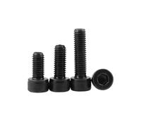 Cortnn 10-40 Pièces M4 M5 M6 304 Acier Inoxydable Noir Hexagone Douille Capuchon Tasse Vis À Tête Ronde Boulons A2-70 3 4 5 6 10 25 30mm(M4x40mm 30pcs)