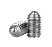 Cortnn 10 Pièces 304 Douille Hexagonale en Acier Inoxydable Ressort Boule Piston Grub Point Vis De Réglage(10mm,M6 (10Pcs))