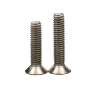 Cortnn 2-10 Pièces TA2 M2 .5 M3 M4 M5 M6 M8 Gr2 Tête Hexagonale À Six Pans Creux Vis Fraisée Plate DIN7991 L = 4-20mm(4mm,M2 (10pcs))