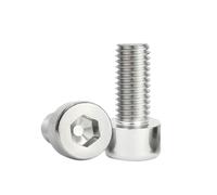 Cortnn 3/5 Pièces GB70.1 316 A4-70 en Acier Inoxydable M5 M6 M8, Douille Hexagonale, Vis À Tête Lisse, Boulon L = 8~50mm