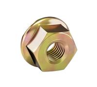 Cortnn 5-50 Pièces DIN6923 Écrous À Bride Hexagonale en Zinc Écrou De Verrouillage Glissement Cranté M3-M12(Color Zinc,M3 (50Pcs))