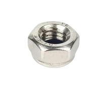 Cortnn Écrous De Blocage en Nylon M2 .5 M3 M4 M5 M6 M8 M10 M12 M14 M16 M20 304, Écrou Hexagonal Automatique Antidérapant Acier Inoxydable, 1 À 50 Pièces, DIN985(M5 X 50pcs)
