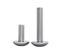 Cortnn Vis À Tête Cylindrique Ronde en Acier Inoxydable 304, 2 50 Pièces, M2 .5 M3 M4 M5 M6 M8 M10, Douille Hexagonale, Boulon Bouton Hexagonal Forme De Champignon(25mm,M10 (2pcs))
