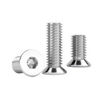 Cortnn Vis De Fixation À Tête Fraisée Douille Hexagonale en Acier Inoxydable M5 M6 304, Boulons Plats Petit Diamètre 20/304