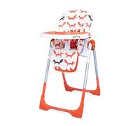 Cosatto Noodle 0+ Highchair - Compact, Height Adjustable, Foldable, Easy Clean, From birth to 15kg (Mister Fox)