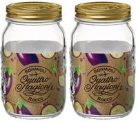 Cosecha Privada Bormioli - Bocal en Verre avec Couvercle 1 L, Transparente (Lot de 2)