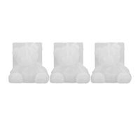 Cosiki 3 Moules de Moulage en Résine D'ours, Moules en Silicone 3D Mignons pour la Décoration de la Maison, D'animaux Transparents, Artisanat Amusant pour les âges