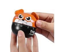 Cosiki Minuterie de Cuisine Mécanique Chien Mignon pour Outil de Rappel de Cuisine, Matériau ABS de Haute qualité, Usage Domestique 55-60 Minutes (Rouge-Marron)