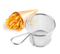 Cosiki Panier à Frites en Acier Inoxydable, Passoire Alimentaire Durable pour Outil de Cuisine, Idéal pour un Usage Domestique