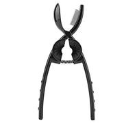 Cosiki Pince Multifonctionnelle 2 en 1 pour Craquelins de Châtaignes et Ouvre-noix, pour Usage Domestique et en Cuisine, Alliage D'aluminium, Noir, 22x8x4cm
