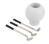 Cosiki Porte-stylo en Forme de Balle de Golf, Organisateur Décoratif élégant pour Bureau, Maison, Salles D'étude, Blanc, 1 Paquet