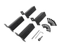 Cosiki Support de Base d'ancrage de Poteau de Terrasse Réglable, 4 Pièces, Kit de Supports de Base de Poteau de Clôture en Bois Réversibles et Robustes, Idéal pour Pergola, Garde-corps et Boîte aux