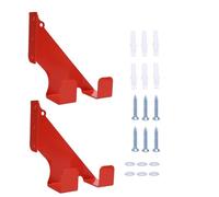 Cosiki Support de Tronçonneuse, Lot de 2 Supports Muraux Robustes, Support Mural pour Tronçonneuse avec Revêtement en Caoutchouc Orange et Large compatibilité, Idéal pour l'organisation d'atelier