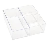 COSMETIC CLUB Organisateur Cosmétique Modulable 3 Pièces Transparent 15 cm