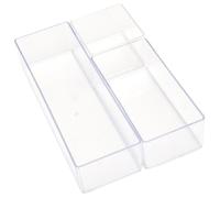 COSMETIC CLUB Organisateur Cosmétique Modulable Transparent 22,5 cm | Plastique, organisateur cosmétique modulable, rangement salle de bain, design épuré, accès facile, transparent, 22,5 cm