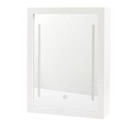 Cosmetic Club-Sc29373-Miroir Amoire LED Mode Bien-Être Beaute Accessoire Cosmetique, Plastique-PS, Blanc, 30 X 9,3 X 40,2 cm