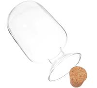 COSMEVIVI Bocal à Allumettes 500ml Multifonctionnel et Facile à Utiliser en Verre Transparent Couvercle en Bois pour Décoration et Rangement D'objets Petits