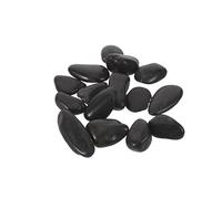 COSMEVIVI Pierres Chauffantes Naturelles en Galets Noirs pour Cuisson de Steak et Soupe, Résistantes à Haute Température, pour Gril et Maintien Chaud