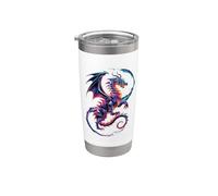 Cosmic Abstract Art Dragon Galaxy Dragons Gobelet isotherme en acier inoxydable double paroi