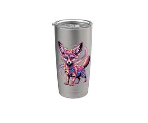 Cosmic Abstract Art Fennec Renards Galaxy Gobelet isotherme en acier inoxydable double paroi