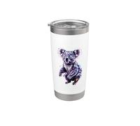 Cosmic Abstract Art Koala Ours Koalas Gobelet isotherme en acier inoxydable double paroi