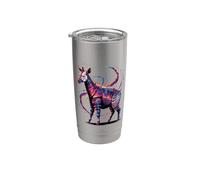 Cosmic Abstract Art Okapi Girafe des Forêts Gobelet isotherme en acier inoxydable double paroi
