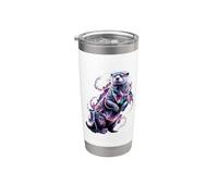 Cosmic Abstract Art Seeotter Otter Gobelet isotherme en acier inoxydable double paroi