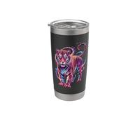 Cosmic Abstract Art Tigre Tigres Gobelet isotherme en acier inoxydable double paroi