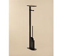 Cosmic Ensemble de toilettes sur pied plat WJC512A0097036 avec porte-papier, 100 x 193 x 760 mm, noir mat