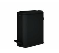 COSMIC Essentials Poubelle de Salle de Bain et Cuisine avec Système de Pédale de Design Moderne et Capacité de 5L. Poubelle avec Couvercle Rectangulaire et Petite pour Toilettes. Couleur Noir Mat