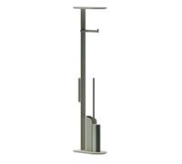COSMIC Flat Porte-Papier Toilette à Base Plate avec Brosse de Toilette Intégrée Ultra-Fine pour Salle de Bain. Porte-Papier Toilette Autoportant avec Brosse de Toilette en Silicone, Couleur Sable