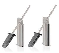 COSMIC Pack 2 Brosse WC Porte-Balayette Chrome Flat Silicon
